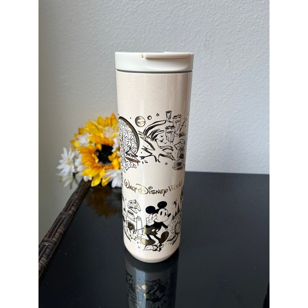 Disney World Starbucks Stainless Steel Tumbler 16oz Mickey Castle